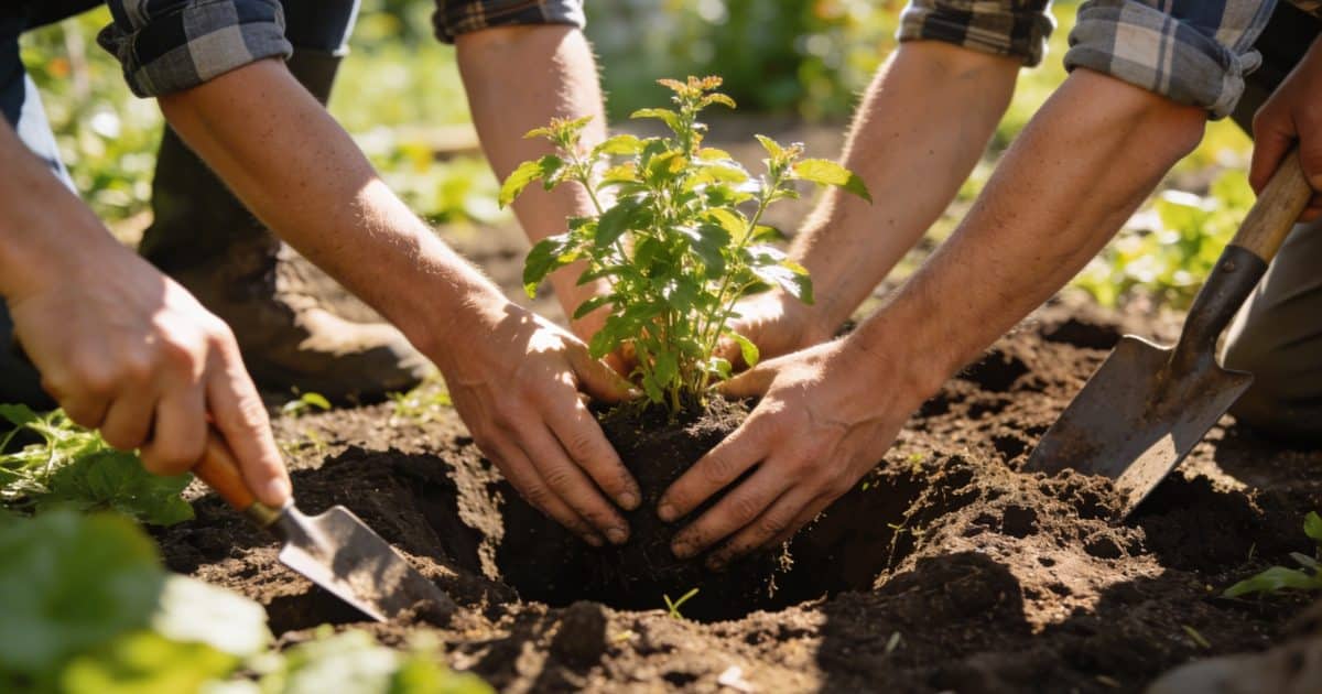 Quand les jardiniers allemands font un trou, ils n'y mettent pas seulement la plante