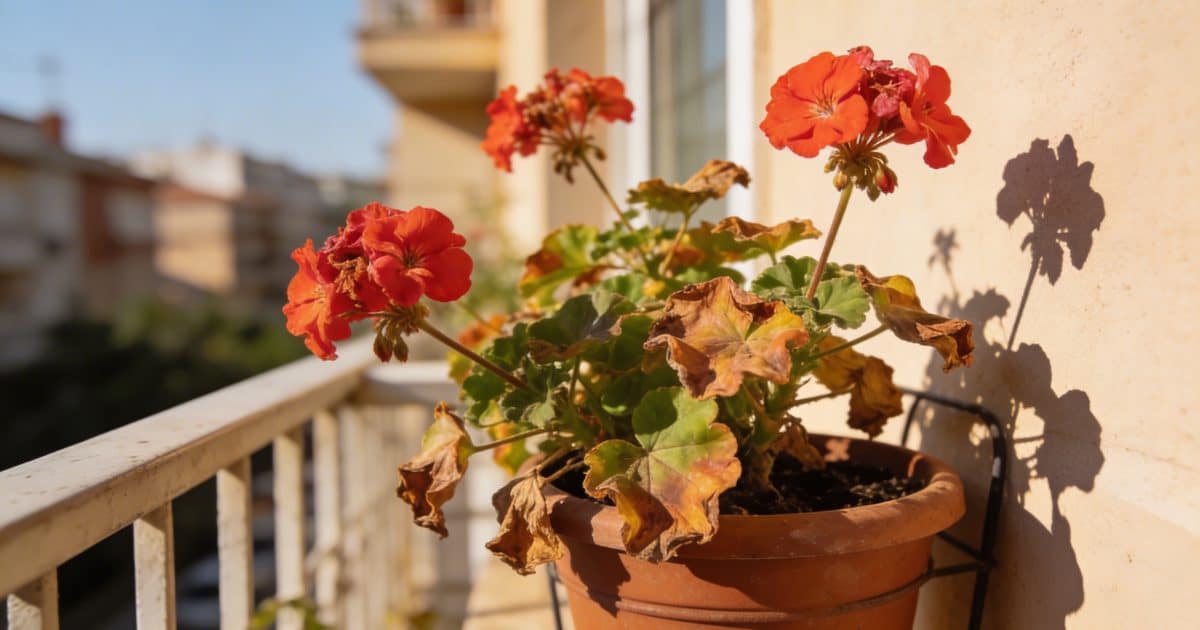Trente degrés sur le balcon, zéro arrosage depuis une semaine, et cette plante fleurit encore