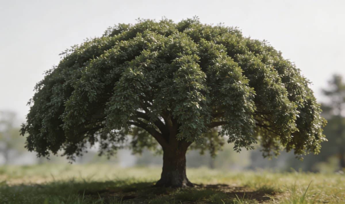 Arbre au large feuillage en forme de parasol