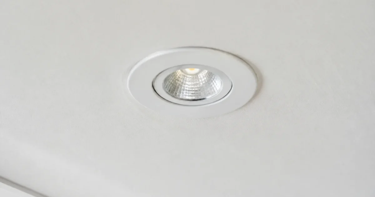 Spot LED rond encastré au plafond blanc